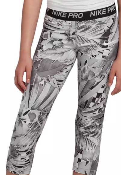 Nike Other - Nike Girls' Pro Allover Print Capri Tights

L
